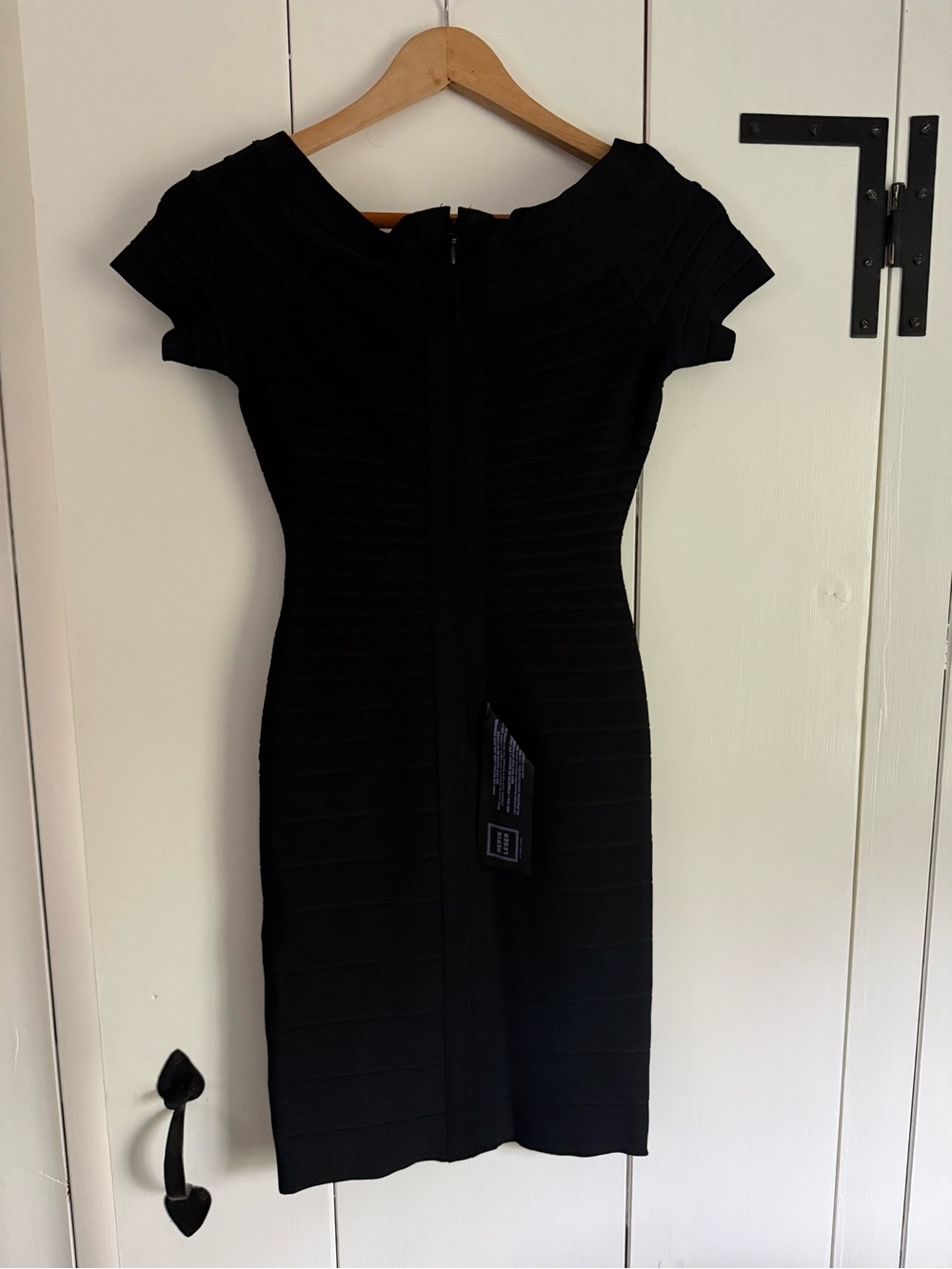 Herve Leger Black “Carmen” Bodycon Dress - Picture 2 of 4